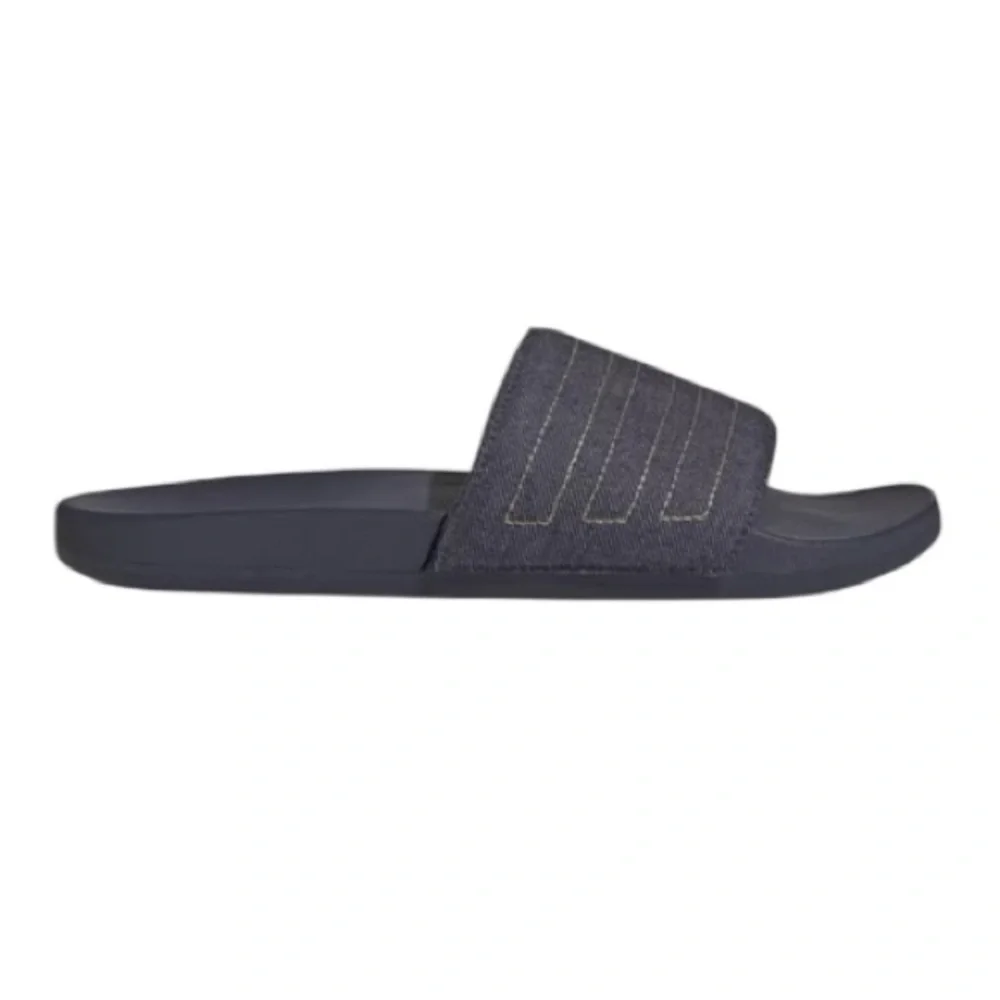 Adidas Adilette Comfort Slide Sandal Denim Navy Blue Men's Size 18